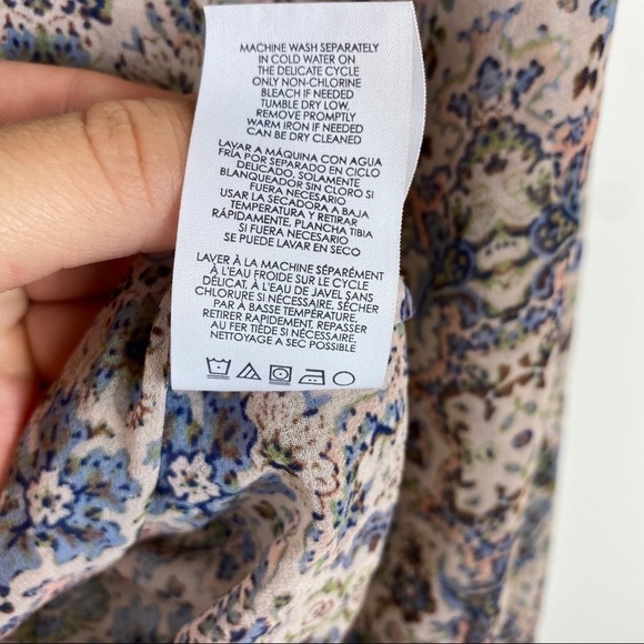 CAbi Siena Floral Sheer Boho Peasant Blouse 5028 - Picture 10 of 12